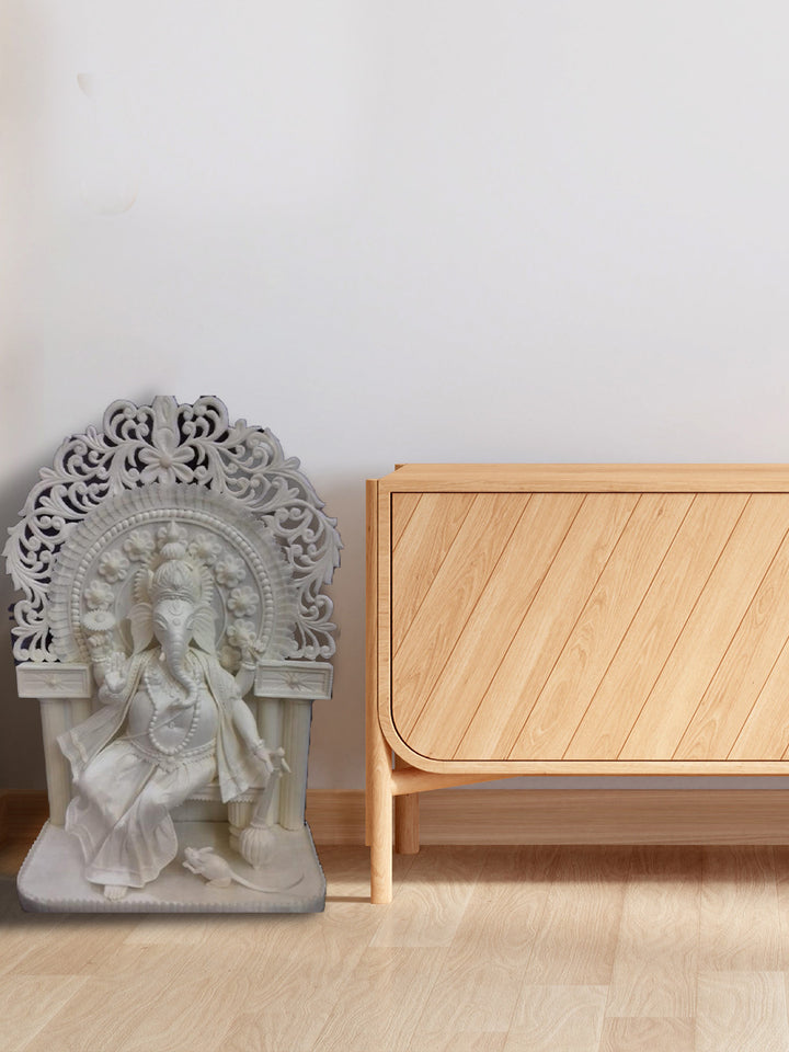 Lord Ganesha, Sholapith Art by Arup Malakar Thumbnail