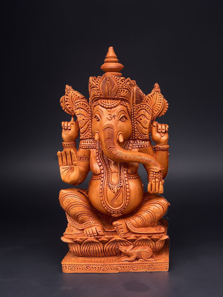 Lord Ganesha in Kadam Wood Carving by Om Prakash Thumbnail