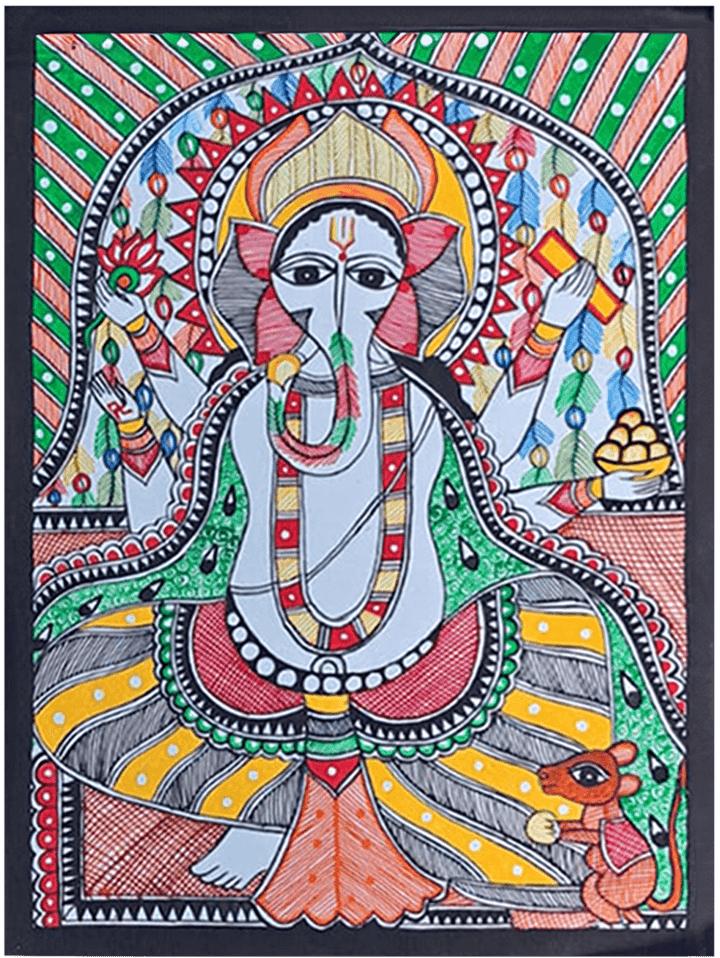 Lord Ganesha in Madhubani by Vibhuti Nath Thumbnail