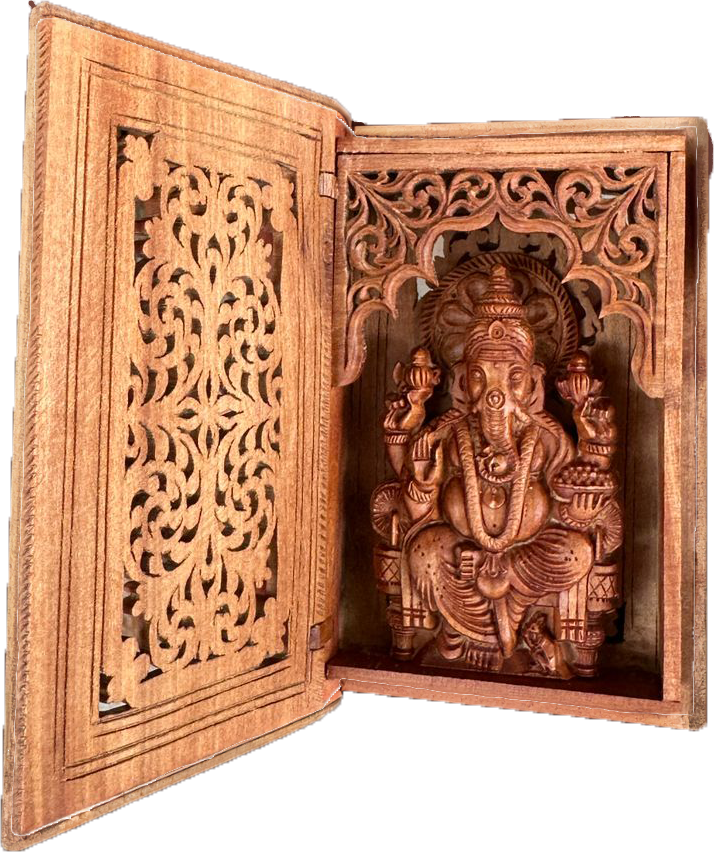 Lord Ganesha in Sandalwood carving by Om Prakash