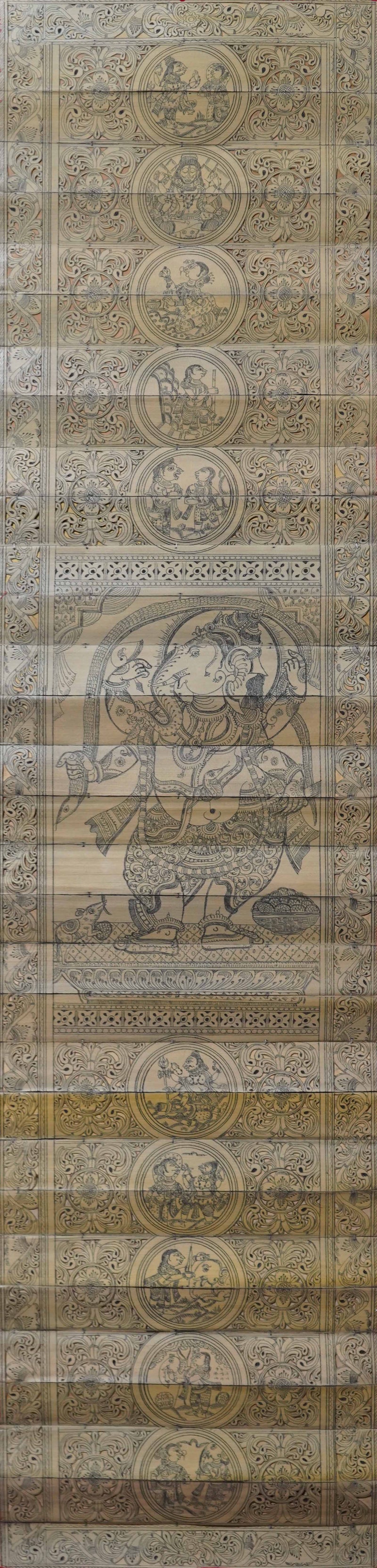 Lord Ganesh’s Transformation: Divine Metamorphosis" Pattachitra by apindra Swain