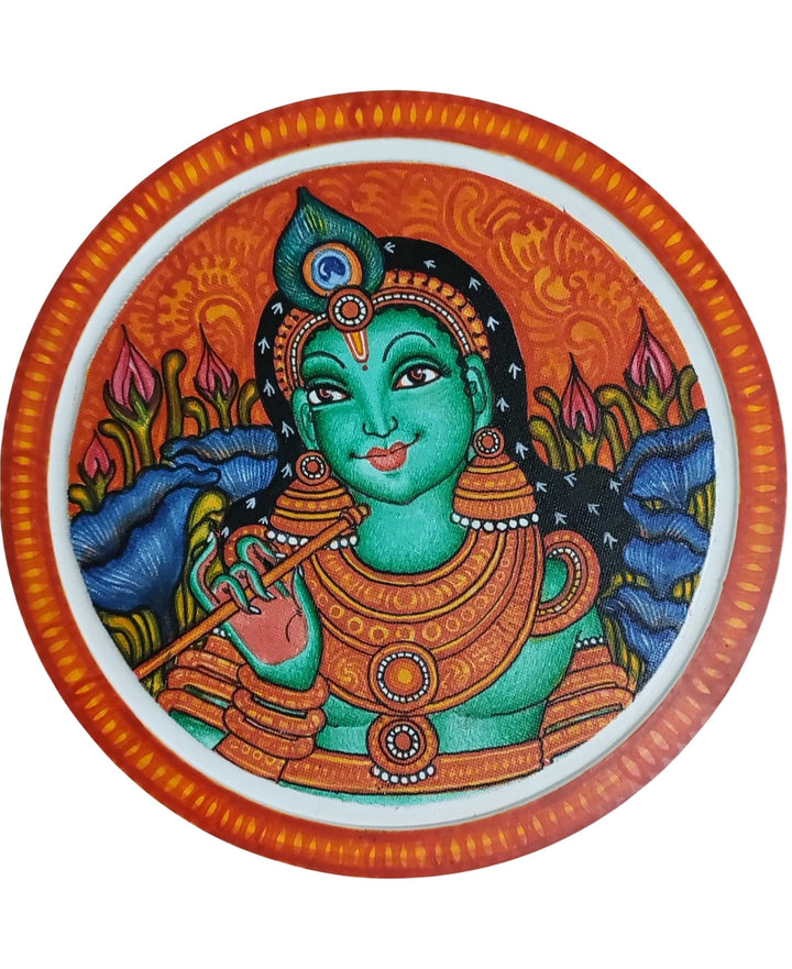 Lord Krishna In Kerala Mural by Adarsh Thumbnail