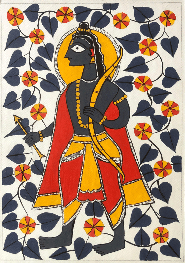 Lord Rama in Madhubani by Izhar Ansari Thumbnail