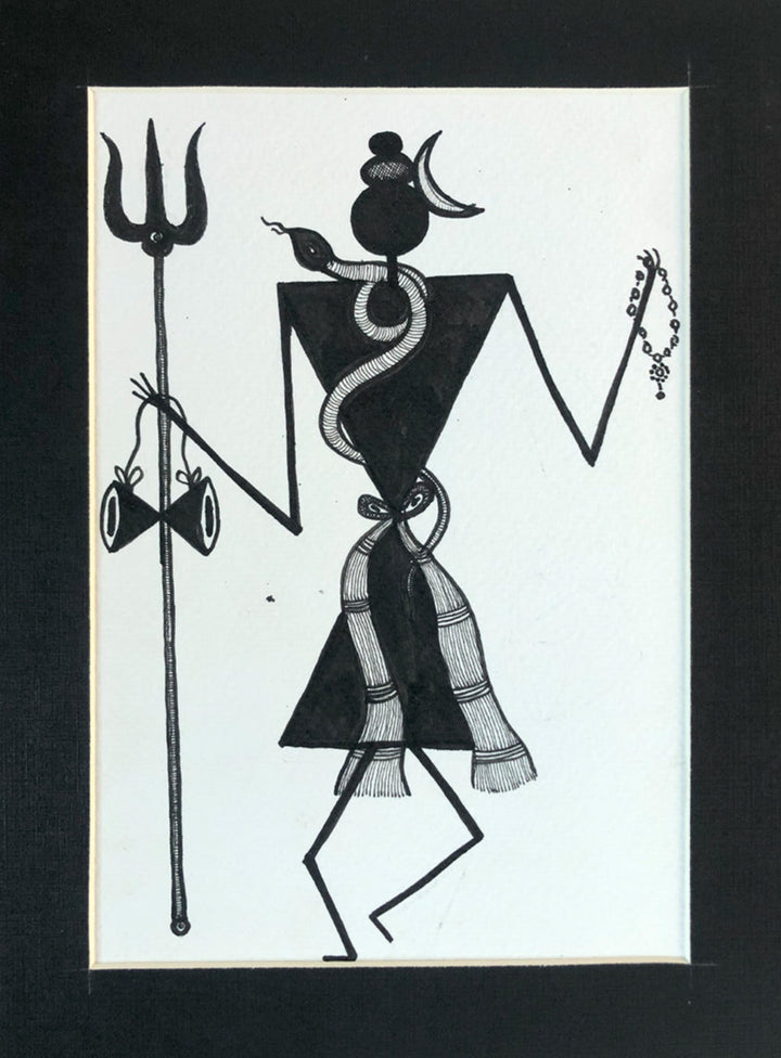 Lord Shiva, Warli Art by Dilip Bahotha Thumbnail