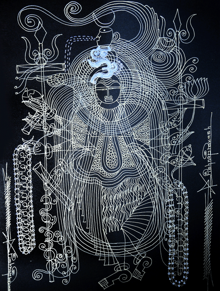 Lord Shiva in Surpur Inspired Art by Krishna Prakash Thumbnail