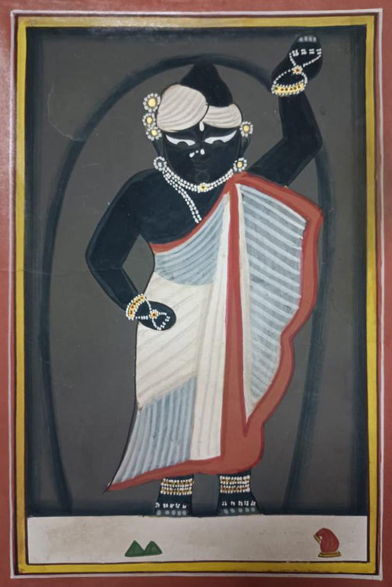 Lord Shrinath Ji, Pichwai Painting by Mohan Prajapati