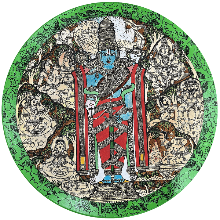 Lord Venkateshwara Kalamkari inspired painting by Harinath.N Thumbnail