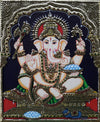 Buy Lord Ganesha, Tanjore Art by Sanjay Tandekar