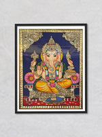 Lord Ganesha, Tanjore Painting by Sanjay Tandekar
