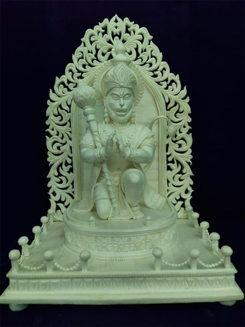 Lord Hanuman, Sholapith Art by Arup Malakar