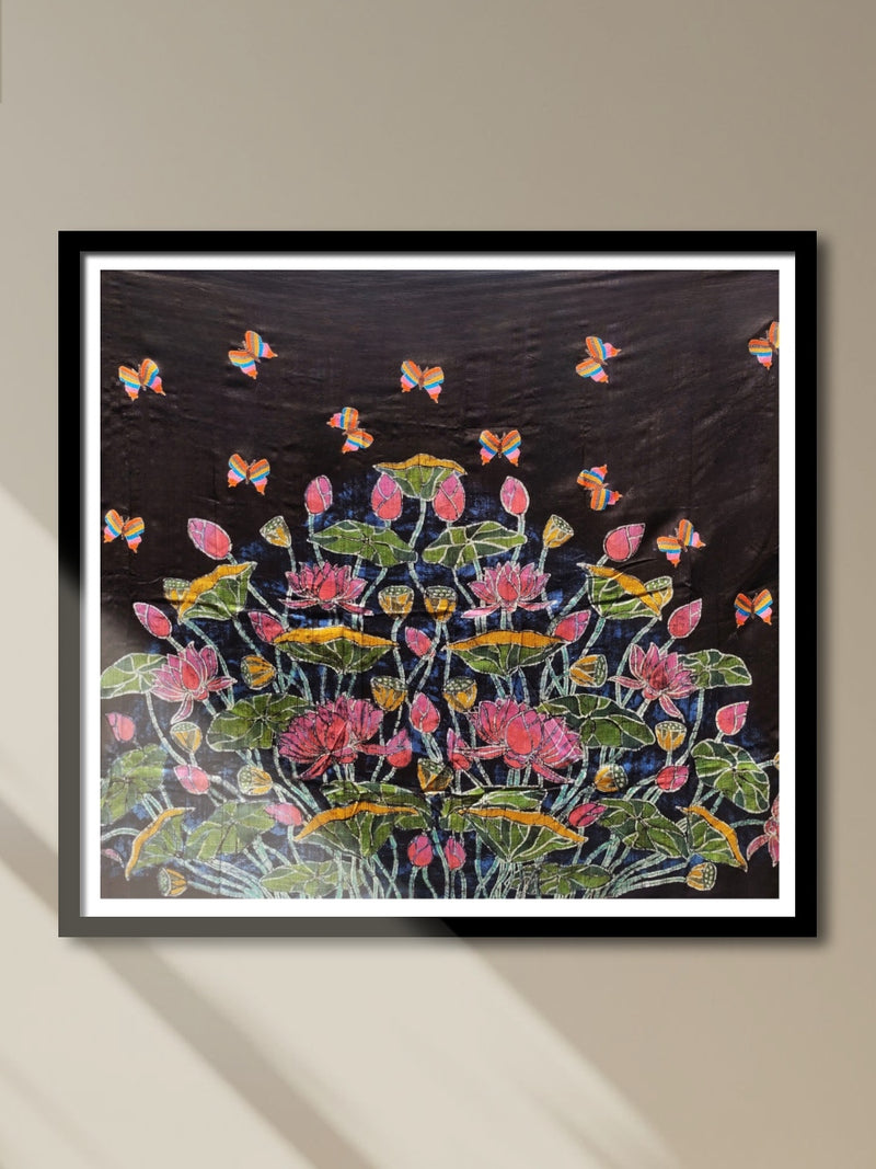 Shop  Lotuses and butterflies in Batik and Kantha by Kartik Manna