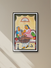 Love's Intimate Embrace: A Kalighat Painting by Uttam Chitrakar