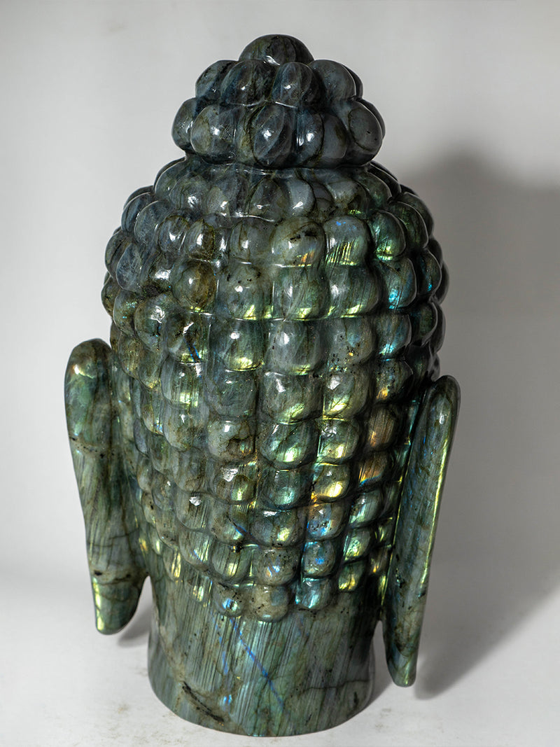 Labradorite Carving of Buddha's Head by Prithvi Kumawat