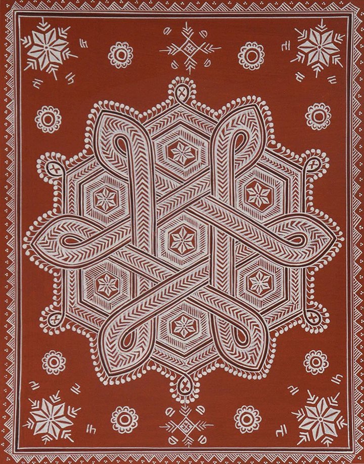 Symphony of the Lotus: Mandana Art by Vidya Soni Thumbnail