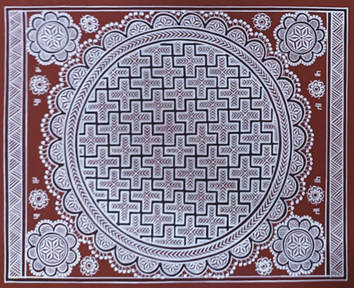 Buy Divine Tapestry: Mandana Art by Vidya Soni