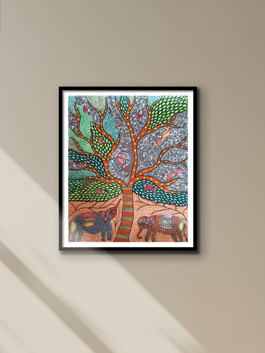 Nature's Harmony: Madhubani Painting by Vibhuti Nath for sale