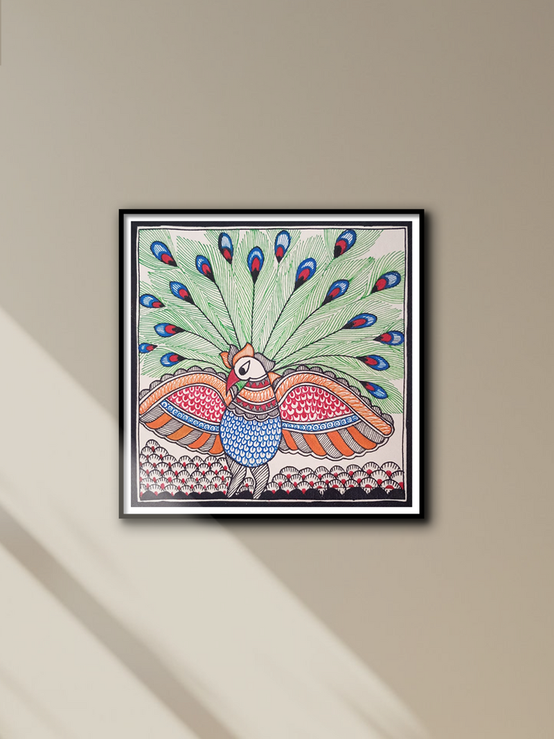 Buy Peacock in Madhubani Painting