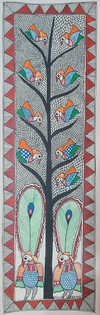 Buy Birds in Madhubani art by Priti Karn