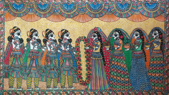 Ram Sita Swyambar: Madhubani by Ambika Devi Thumbnail