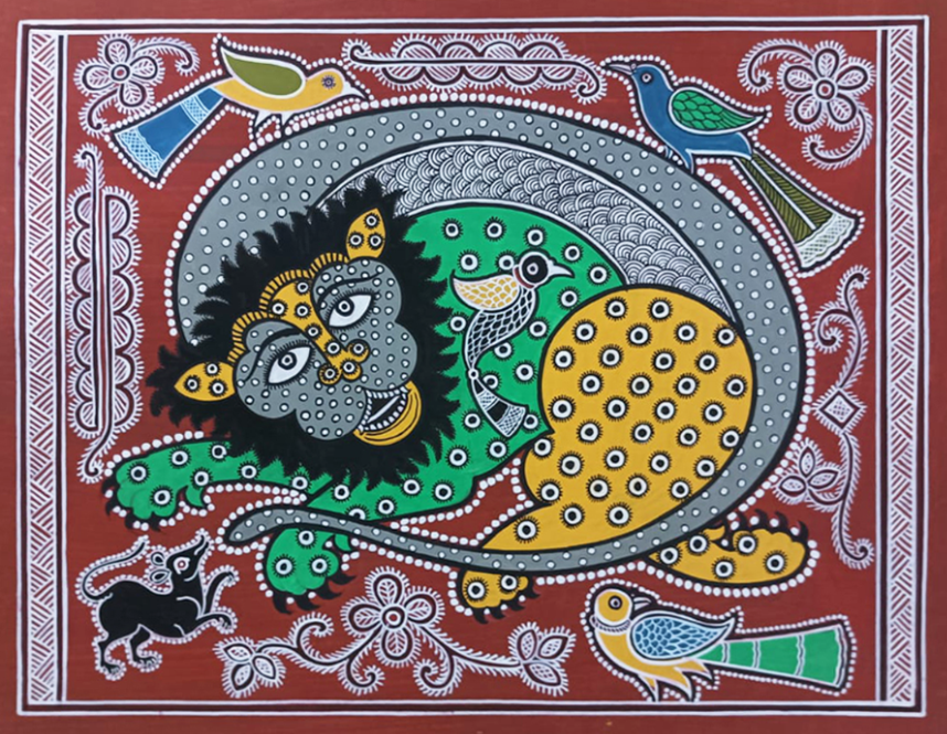 Harmony of the wild Mandana Art by Vidya Soni