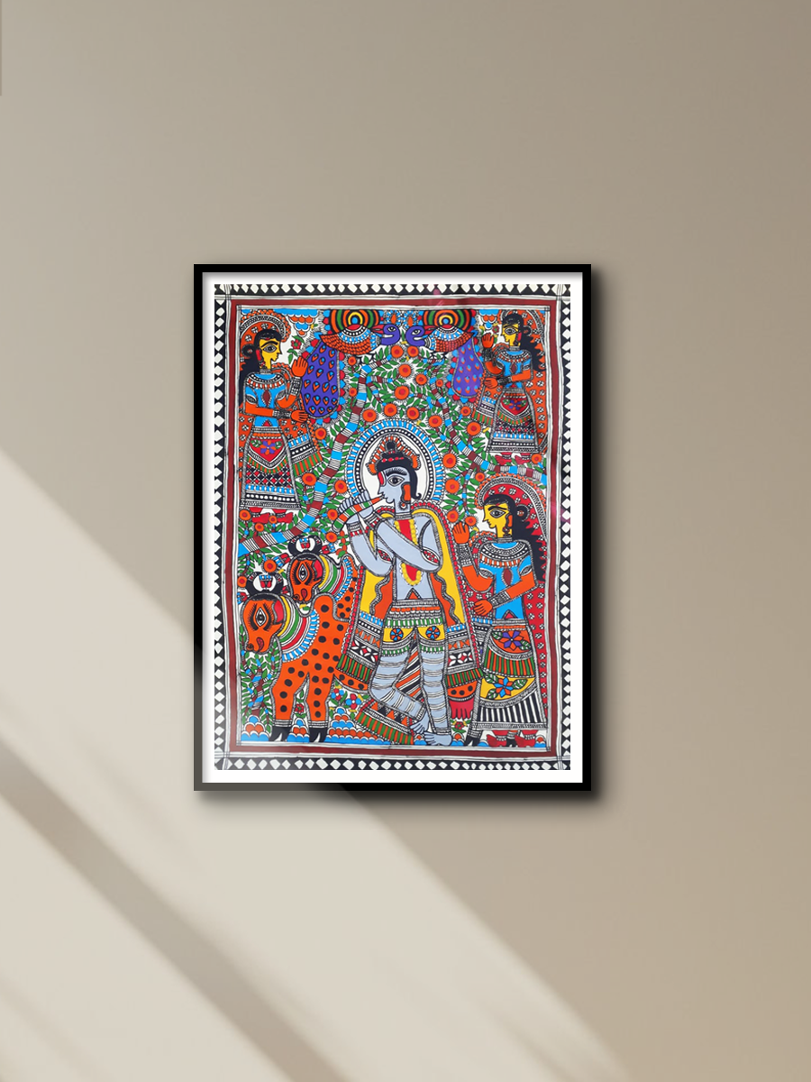 Shop Harmony in the Meadows: Krishna and the Gopis in Madhubani by Vibhuti Nath