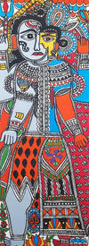 Buy Ardhanareshwar in Madhubani Art 