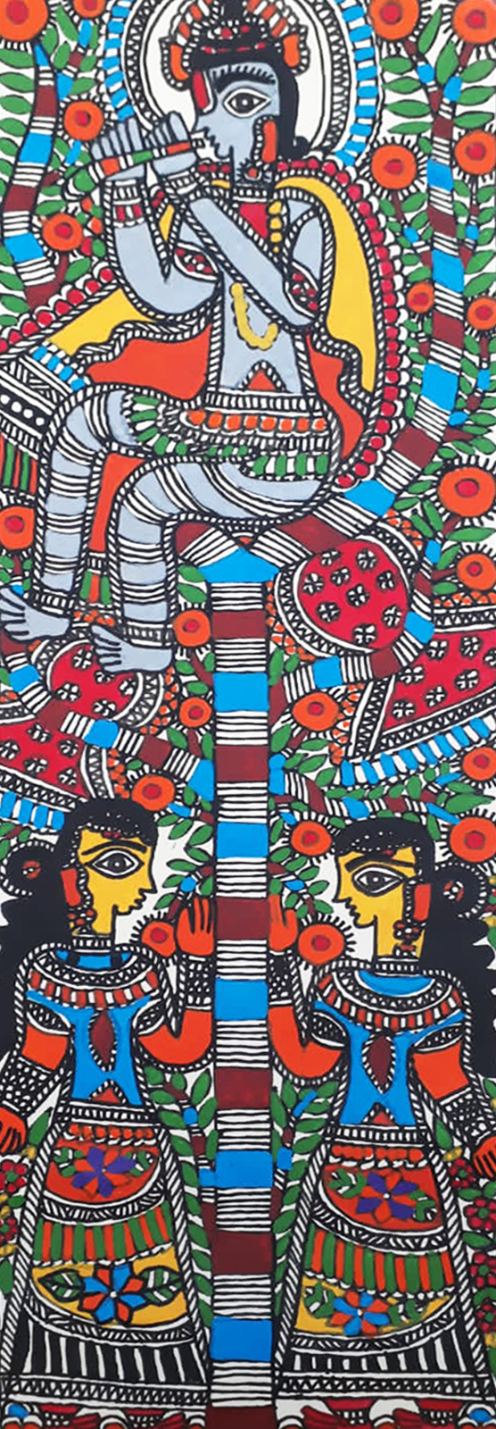 Buy Melody of Love: Vibhuti Nath's Madhubani Painting 