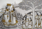 Buy Melody of Radha and Krishna:Kalighat painting by Manoranjan Chitrakar