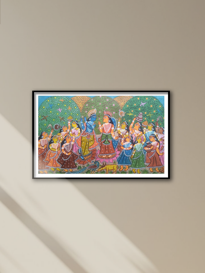 Shop Lord Krishna:Bengal Pattachitra painting