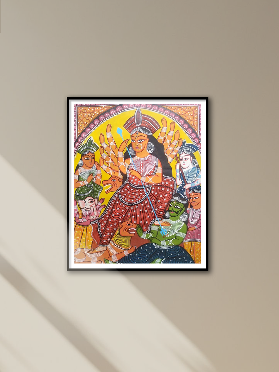 Shop Divine Tales of Goddess Durga:Bengal Pattachitra painting