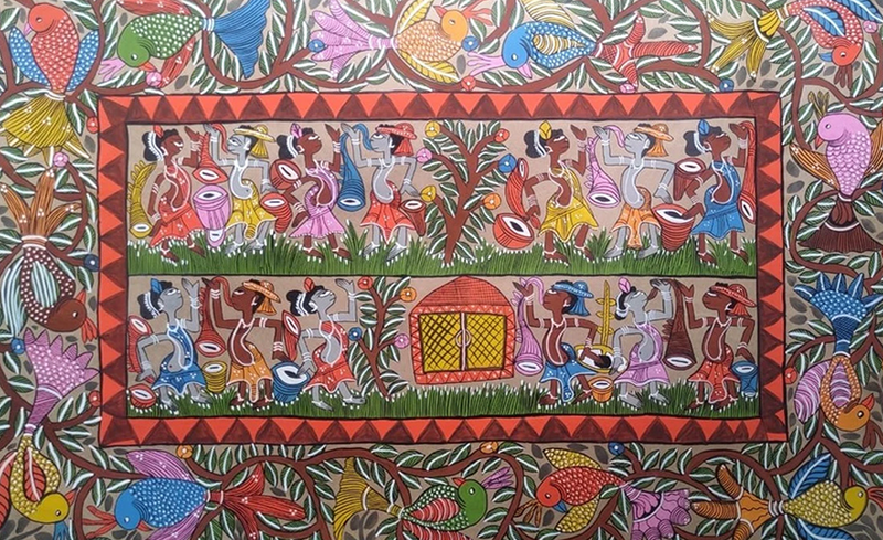 buy Elegancy of Tribal Life: Bengal Pattachitra