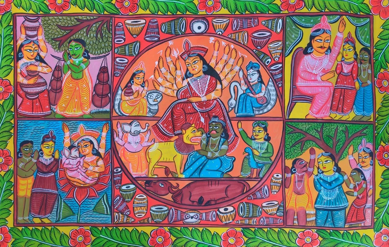 buy Tales of Goddess Durga:Bengal Pattachitra painting