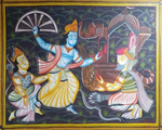 Buy Victory Chronicles of the Mahabharata: Bengal Pattachitra Painting by Manoranjan Chitrakar