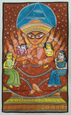 Buy Maa Durga handpainted in Kalighat style by Manoranjan Chitrakar