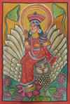 Buy Lakshmi with Uluka handpainted in Kalighat style by Manoranjan Chitrakar