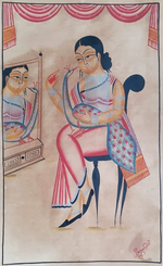 Buy Mirror of Appreciation:Kalighat painting by Manoranjan Chitrakar