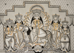 buy Blessings of Deities:Kalighat painting by Manoranjan Chitrakar