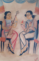 Buy Symphony of Learning:Kalighat painting by Manoranjan Chitrakar