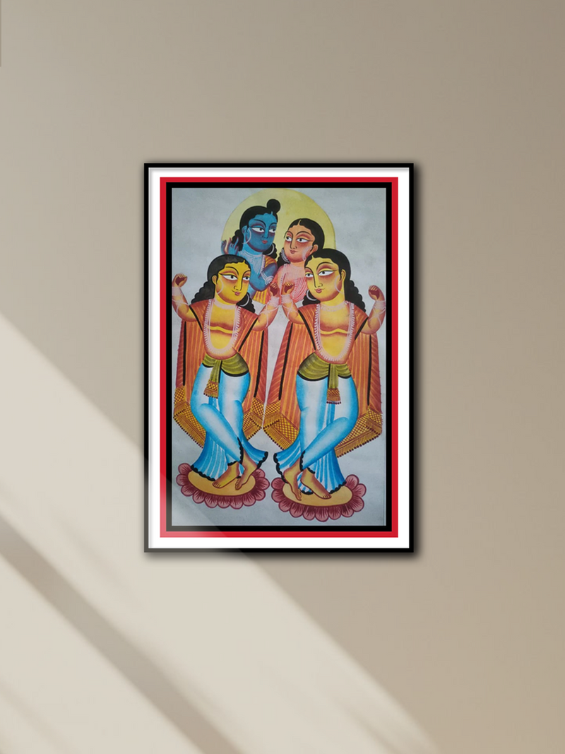 Shop Shiva and Parvati’s Divinity:Bengal Pattachitra, painting by Manoranjan Chitrakar