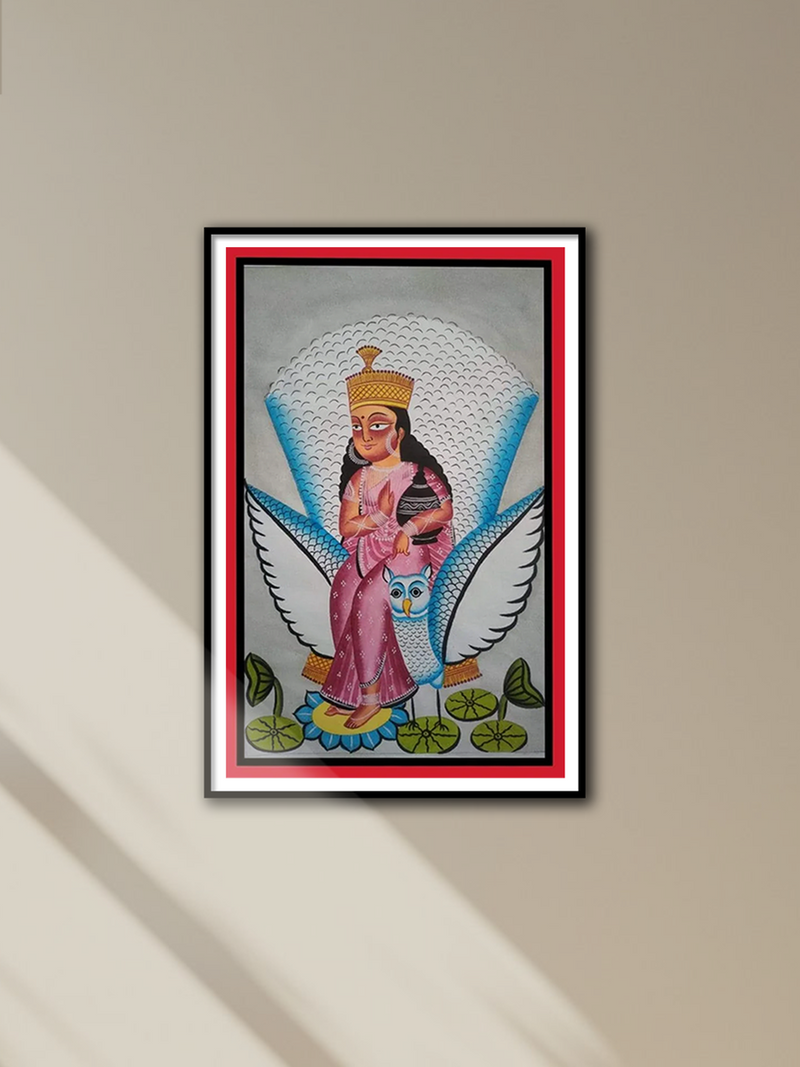 Shop Godess Lakshmi’s Splendour:Bengal Pattachitra painting by Manoranjan Chitrakar