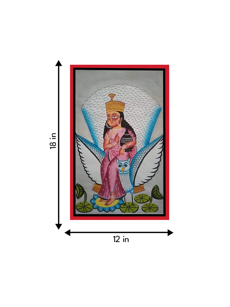Godess Lakshmi’s Splendour:Bengal Pattachitra painting for sale