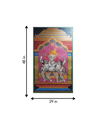 Lord Ganesh and his consorts:Bengal Pattachitra painting by Manoranjan Chitrakar