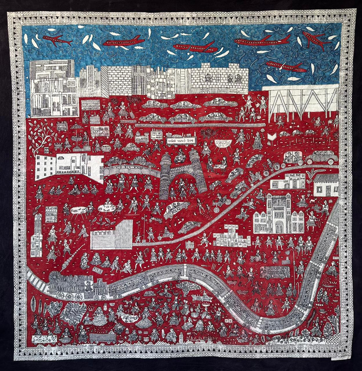 Ahmedabad City Mata Ni Pachedi By Sanjay Chitara For Home Decor Thumbnail