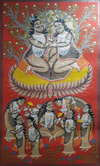 buy Radha and Krishna:Bengal Pattachitra painting 