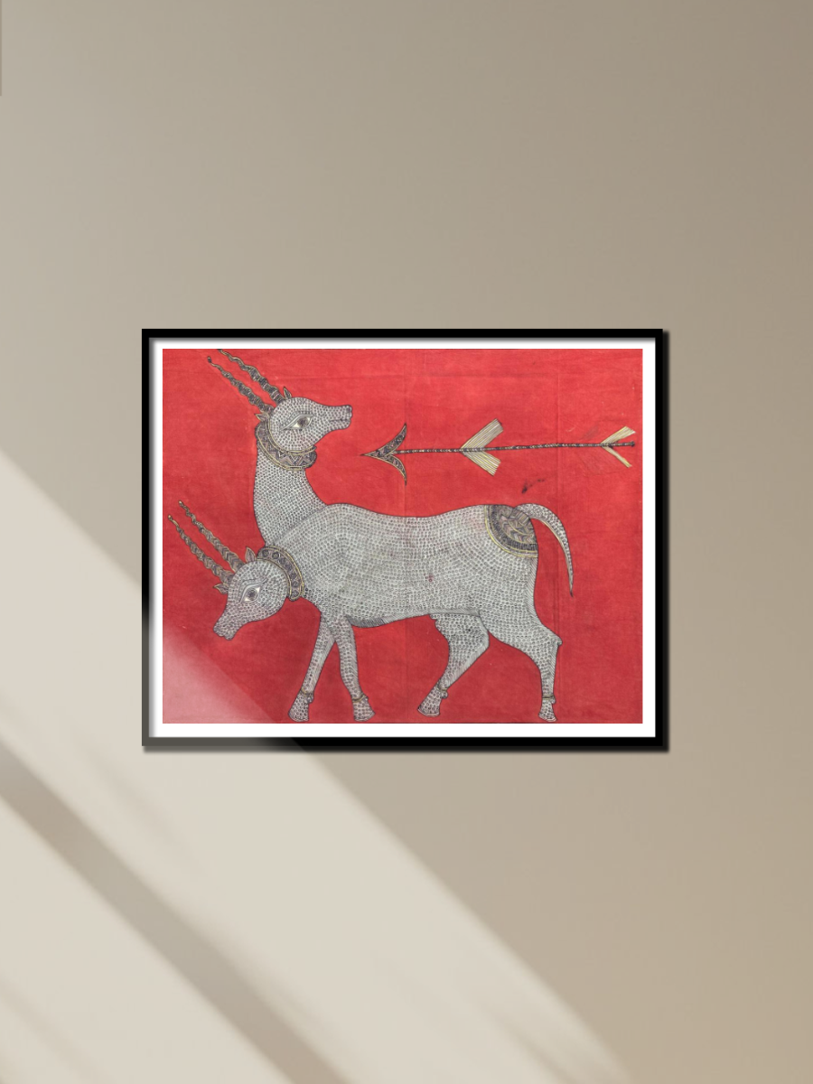 The Mystical Tale of Deer and Arrow: Mata Ni Pachedi by Sanjay Chittara for sale