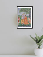 Radha Krishna in Miniature by Anshu Mohan
