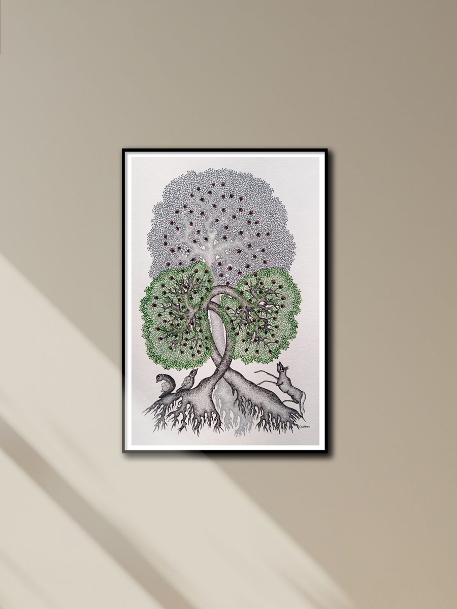 Shop Animals and The Tree in Gond by Manoj Tekam