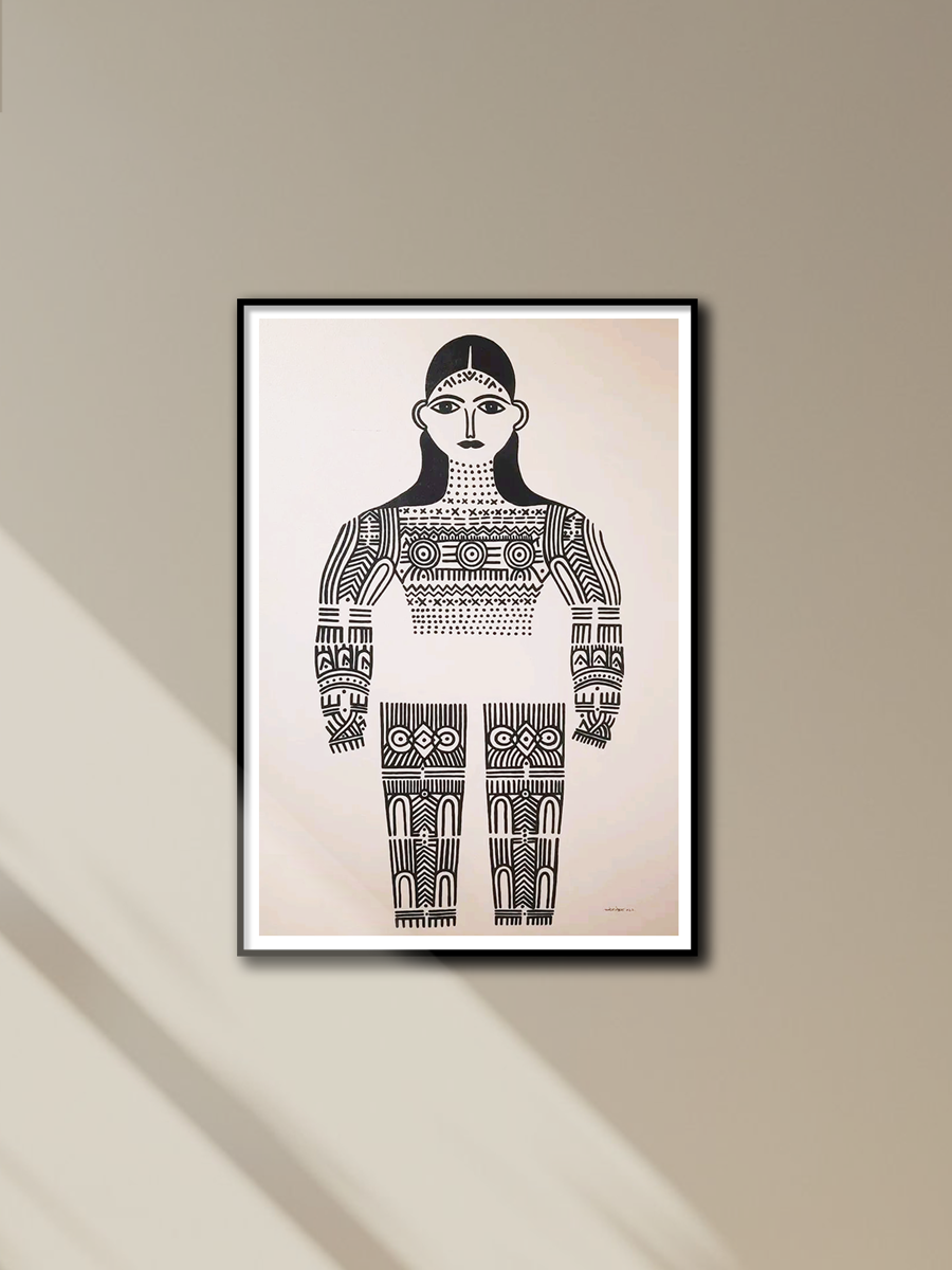 Shop Woman in Gond art by Manoj Tekam