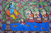 buy Krishna and Gopis in Madhubani by Ambika Devi