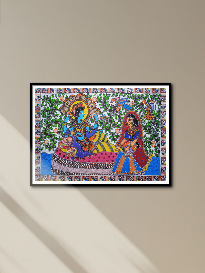 Laksmi-Narayana in Madhubani By Ambika Devi